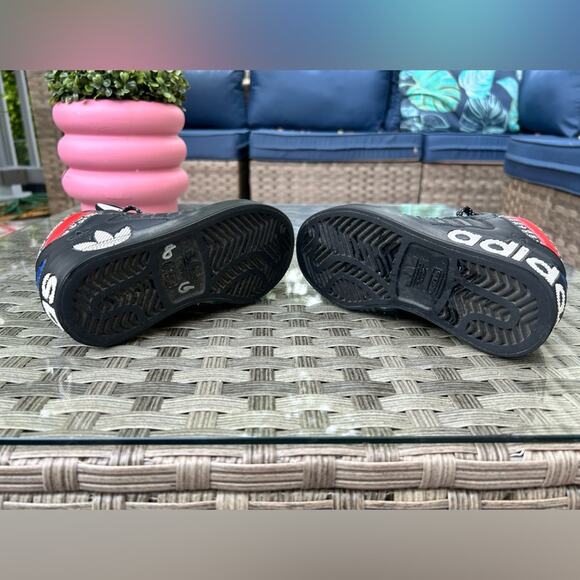 Adidas Retro Trefoil Style Kids High Top Sneakers Size 11K - Picture 9 of 9